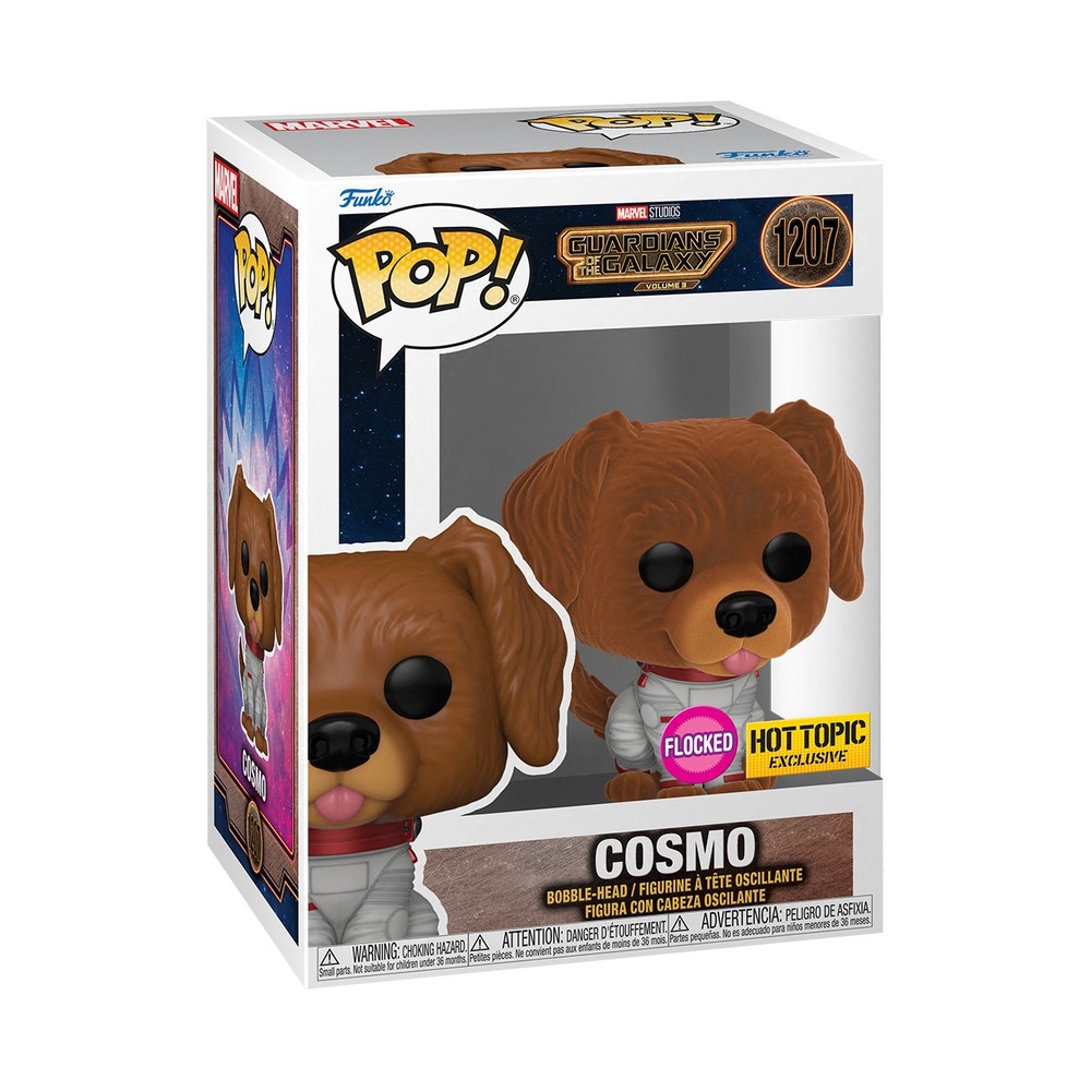 Funko Pop Marvel Cosmo Flocked Hot Topic Exclusive 1207 Vinyl Figure GOTG3